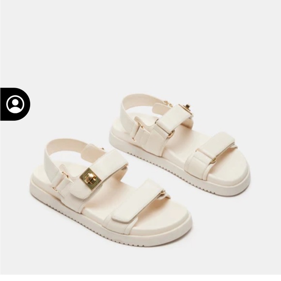 Steve Madden Mona Bone Flatforn Sandals - Picture 3 of 4